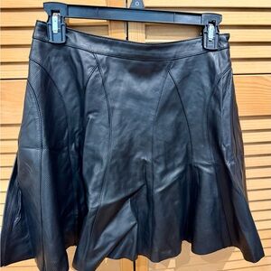 My Tribe Black Leather Skater Skirt never worn